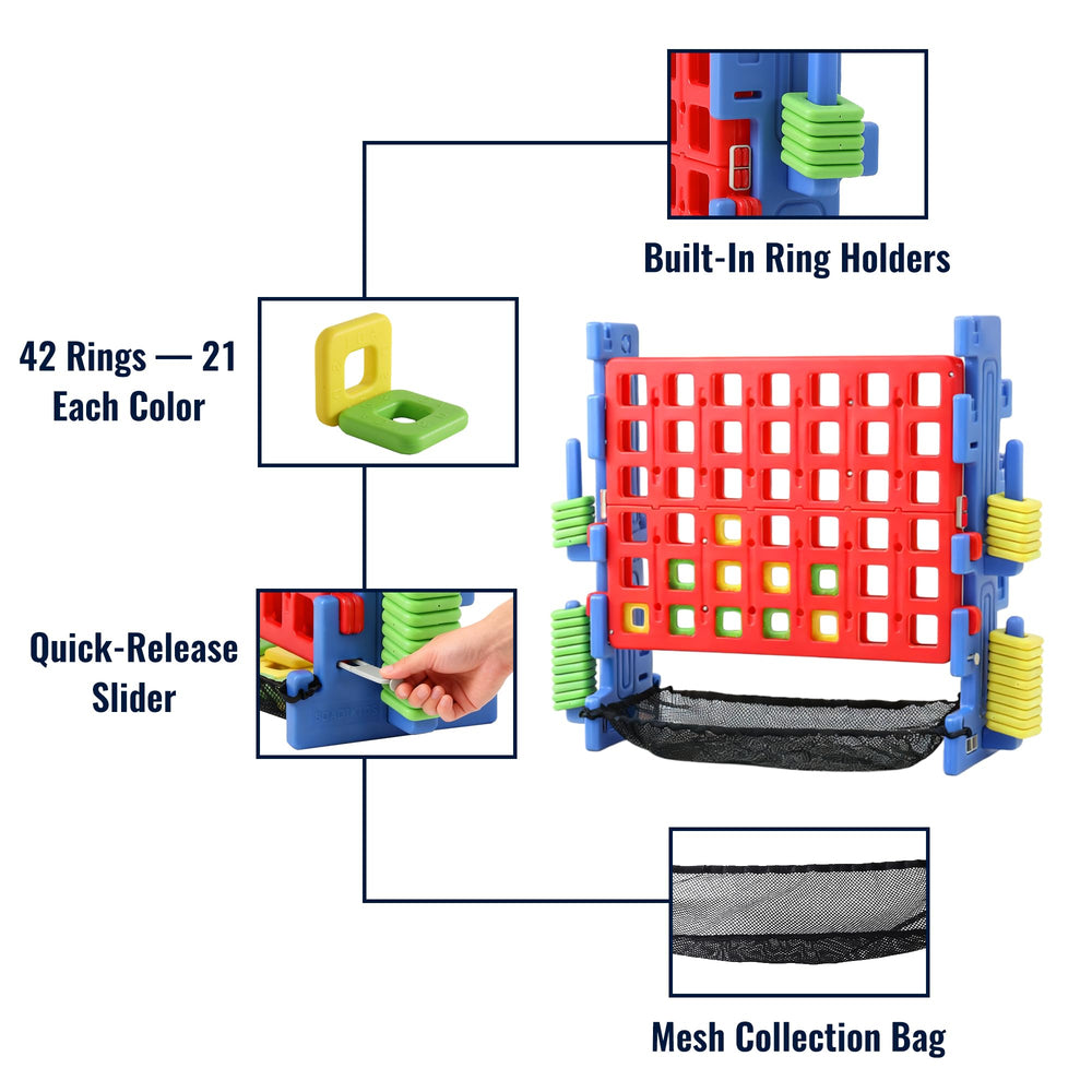 SDADI screwless giant 4-in-a-row HDPE with rounded edges for kid-safe use