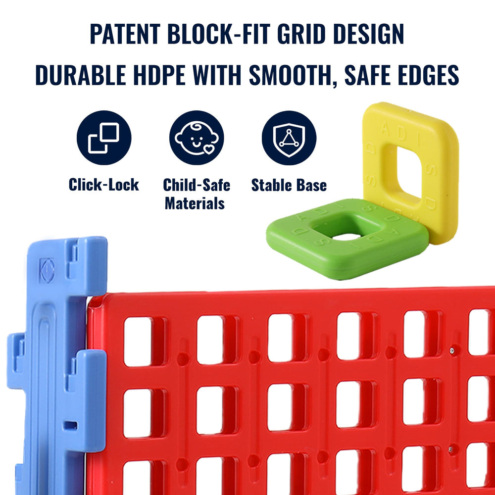 SDADI screwless giant 4-in-a-row interlocking blocks provide wobble-free construction