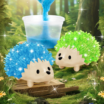 Sdaymol green hedgehog crystal image—colorful crystals spark curiosity and hands-on learning.