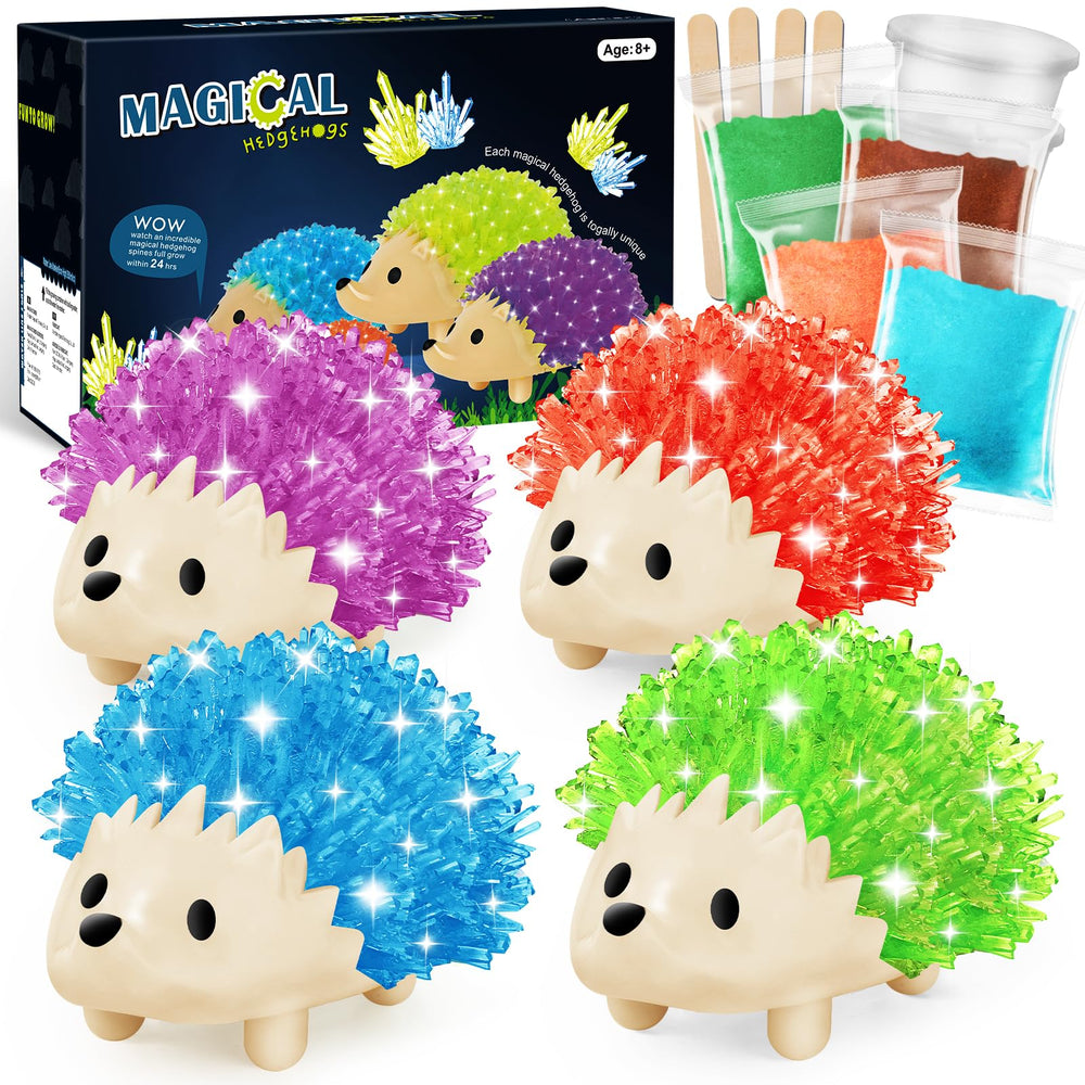 sdaymol Crystal Growing Kit: blue hedgehog crystals for hands-on learning.