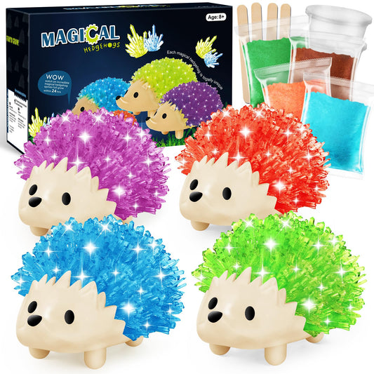sdaymol Crystal Growing Kit: blue hedgehog crystals for hands-on learning.