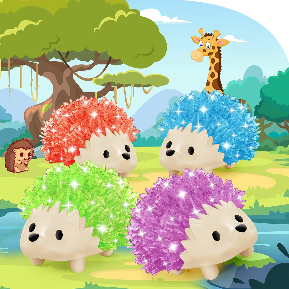 sdaymol Crystal Growing Kit: green hedgehog crystals spark color experimentation.