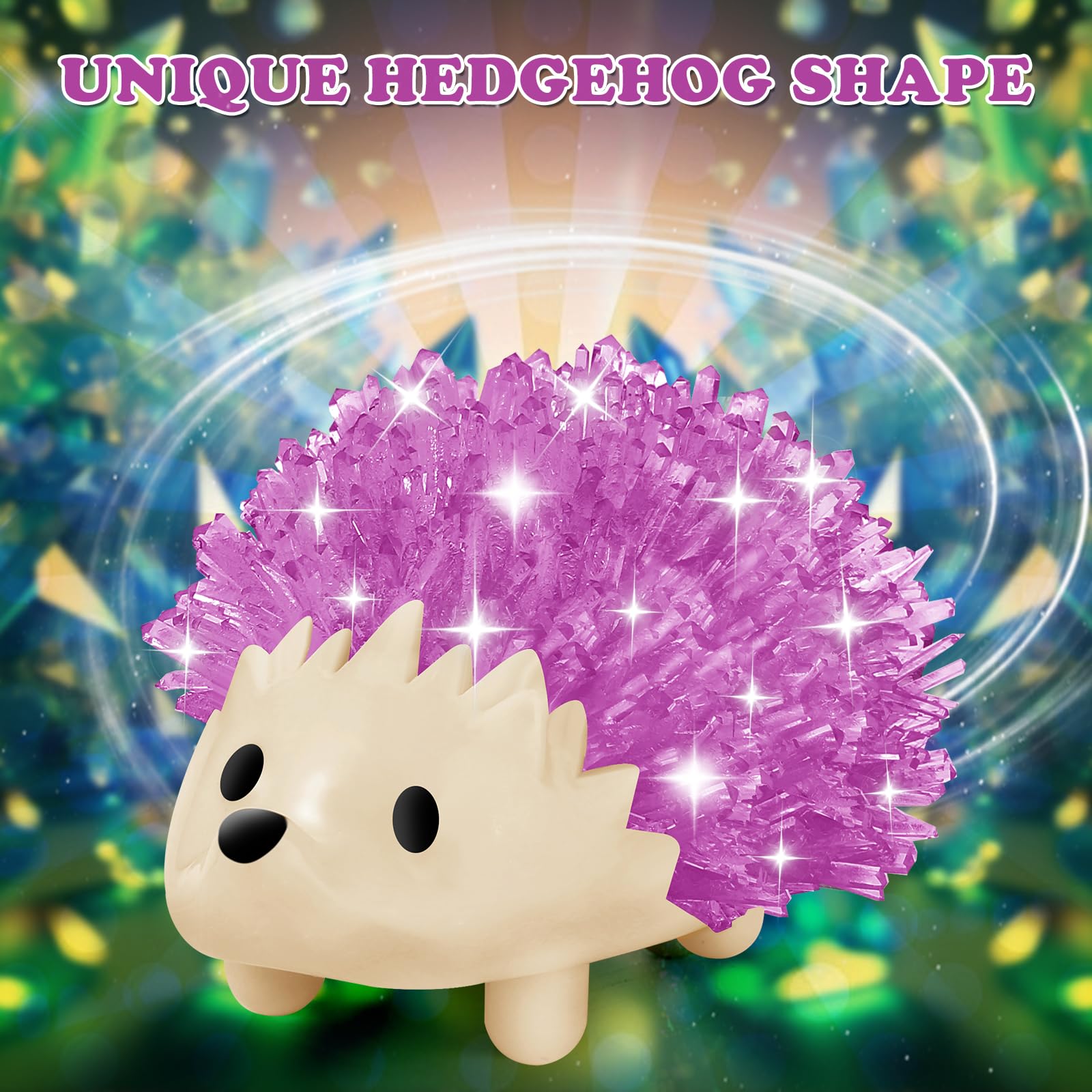 sdaymol Crystal Growing Kit: purple hedgehog crystals fuel curiosity.