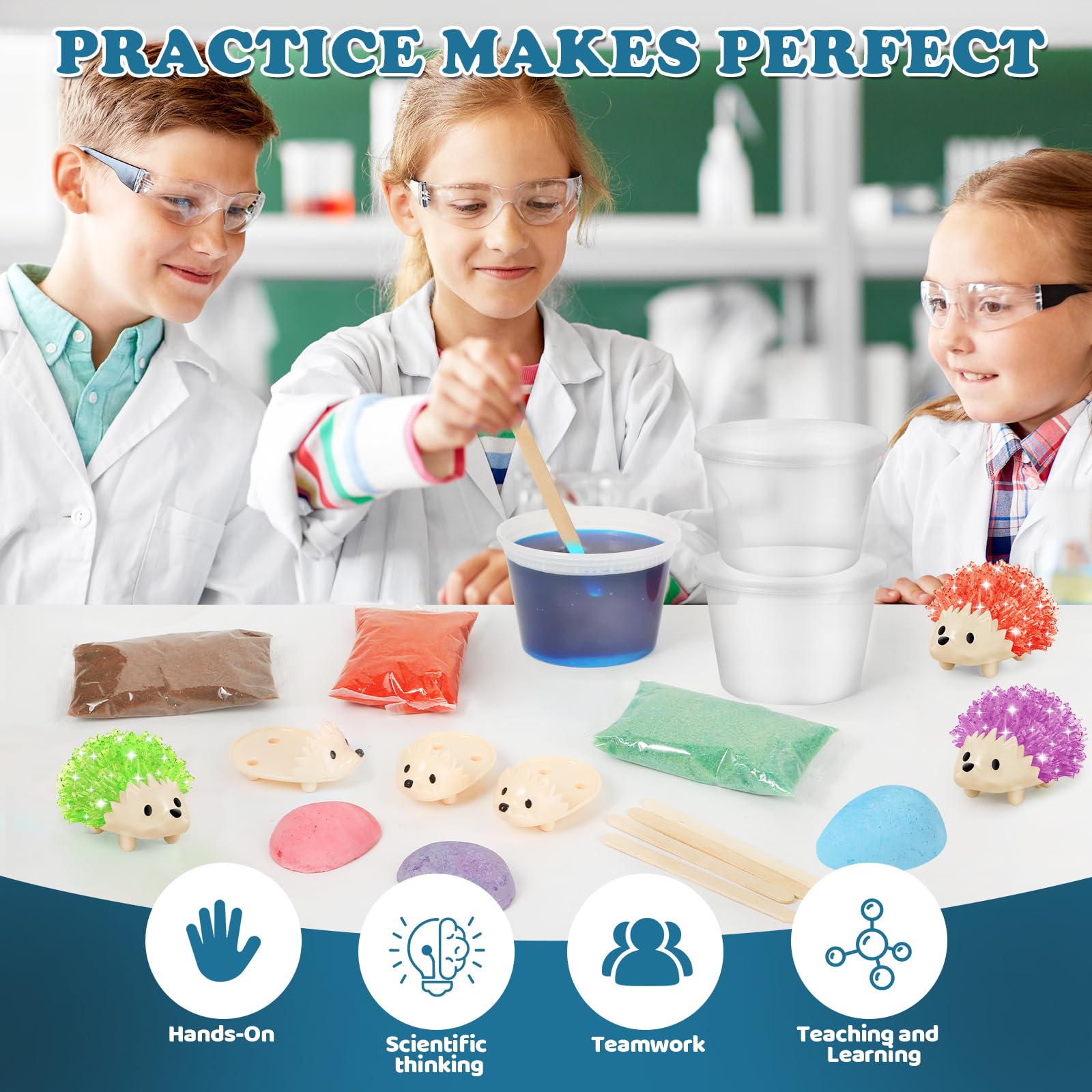 sdaymol Crystal Growing Kit: stirring sticks for easy mixing.