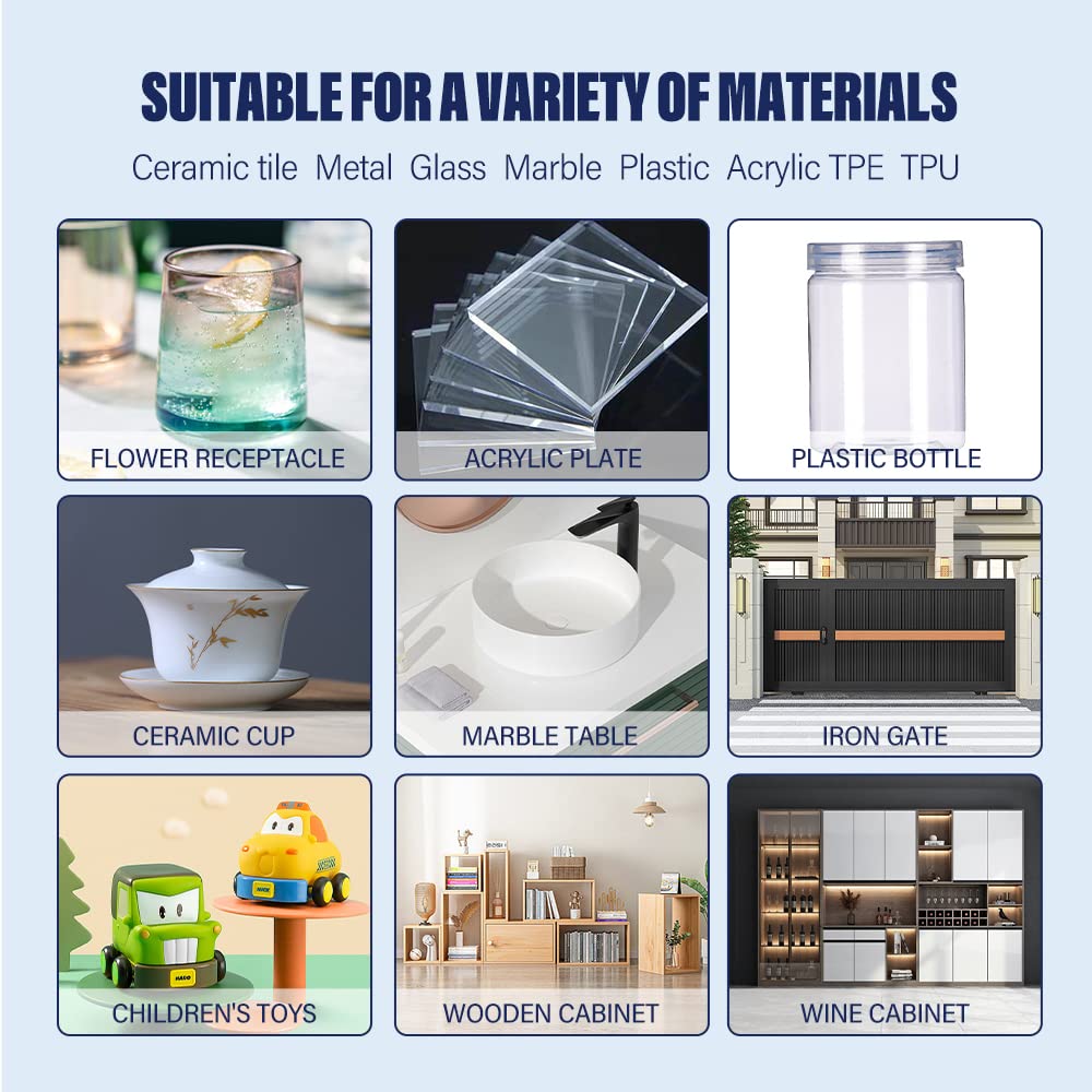 Sdintar glass glue dries quickly and holds vertical or uneven surfaces well.