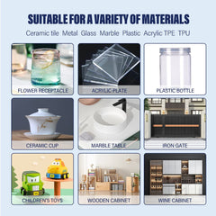Sdintar glass glue dries quickly and holds vertical or uneven surfaces well.