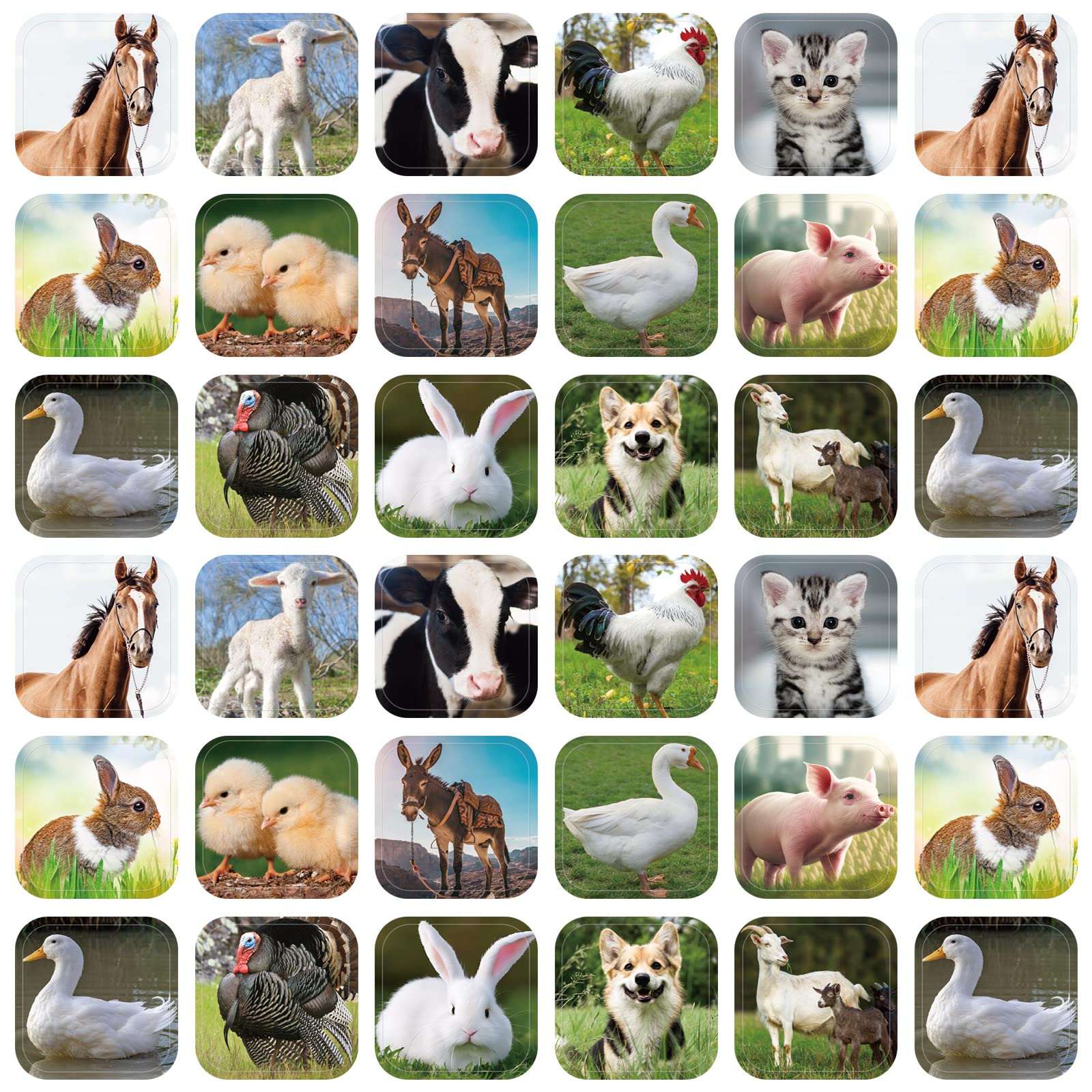 Seajan farm animal stickers cow: vibrant classroom rewards and party decor.