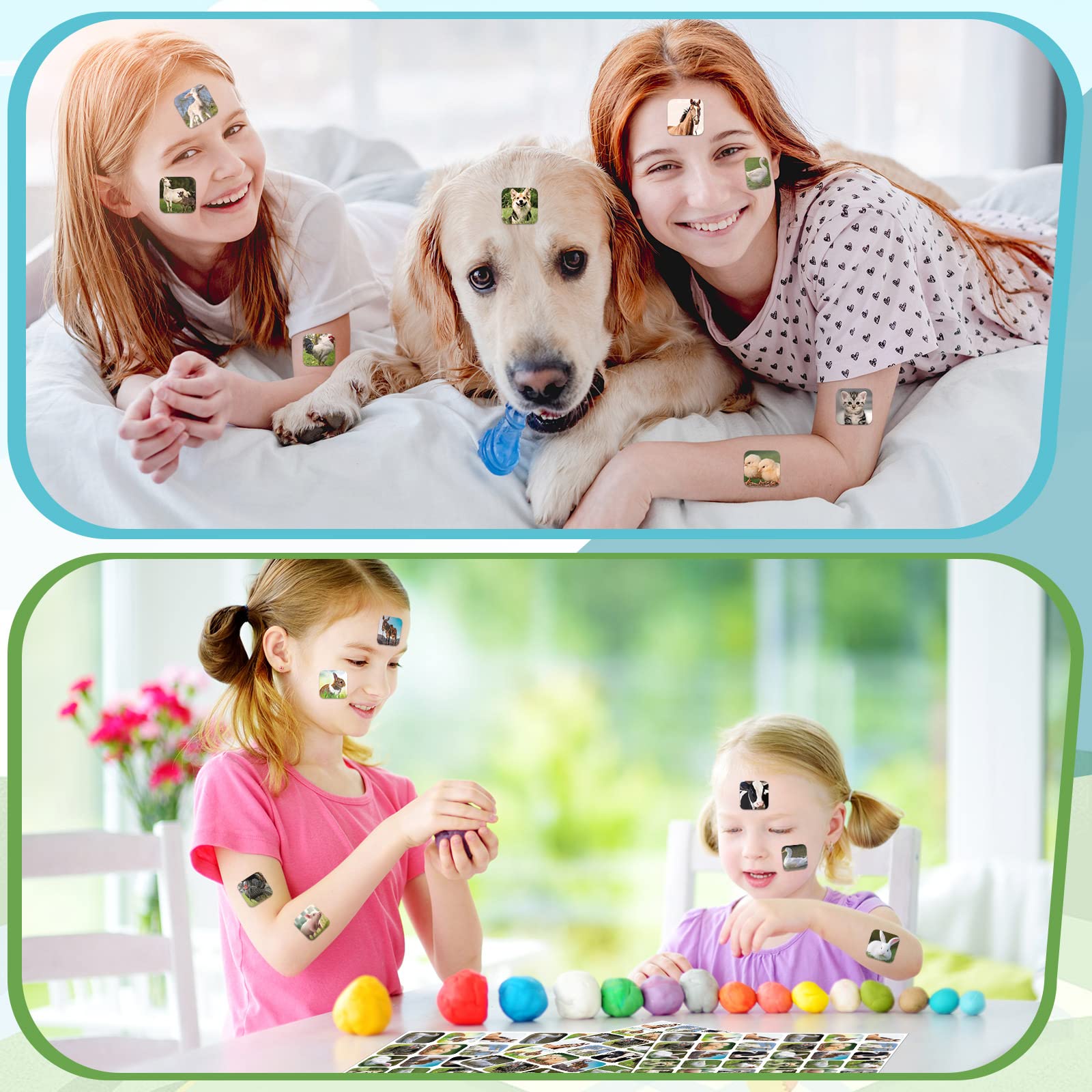 Seajan farm animal stickers rabbit: colorful accents for notebooks.
