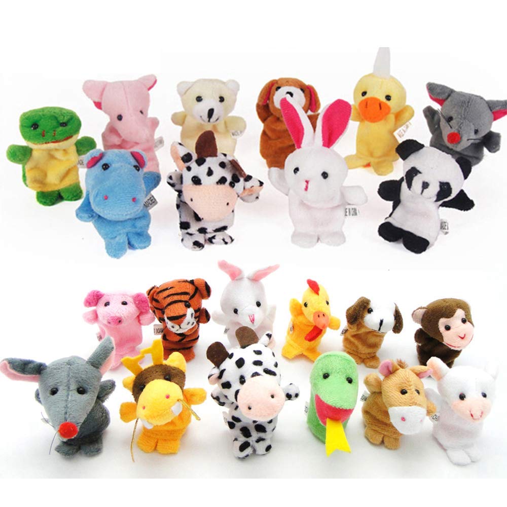 Sealive 22-pcs plush finger puppets front view for storytelling and imaginative play