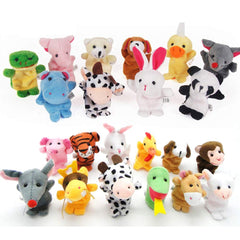 Sealive 22-pcs plush finger puppets front view for storytelling and imaginative play