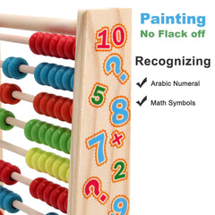 Sealive wooden abacus with 100 beads supports basic arithmetic through hands-on activity.