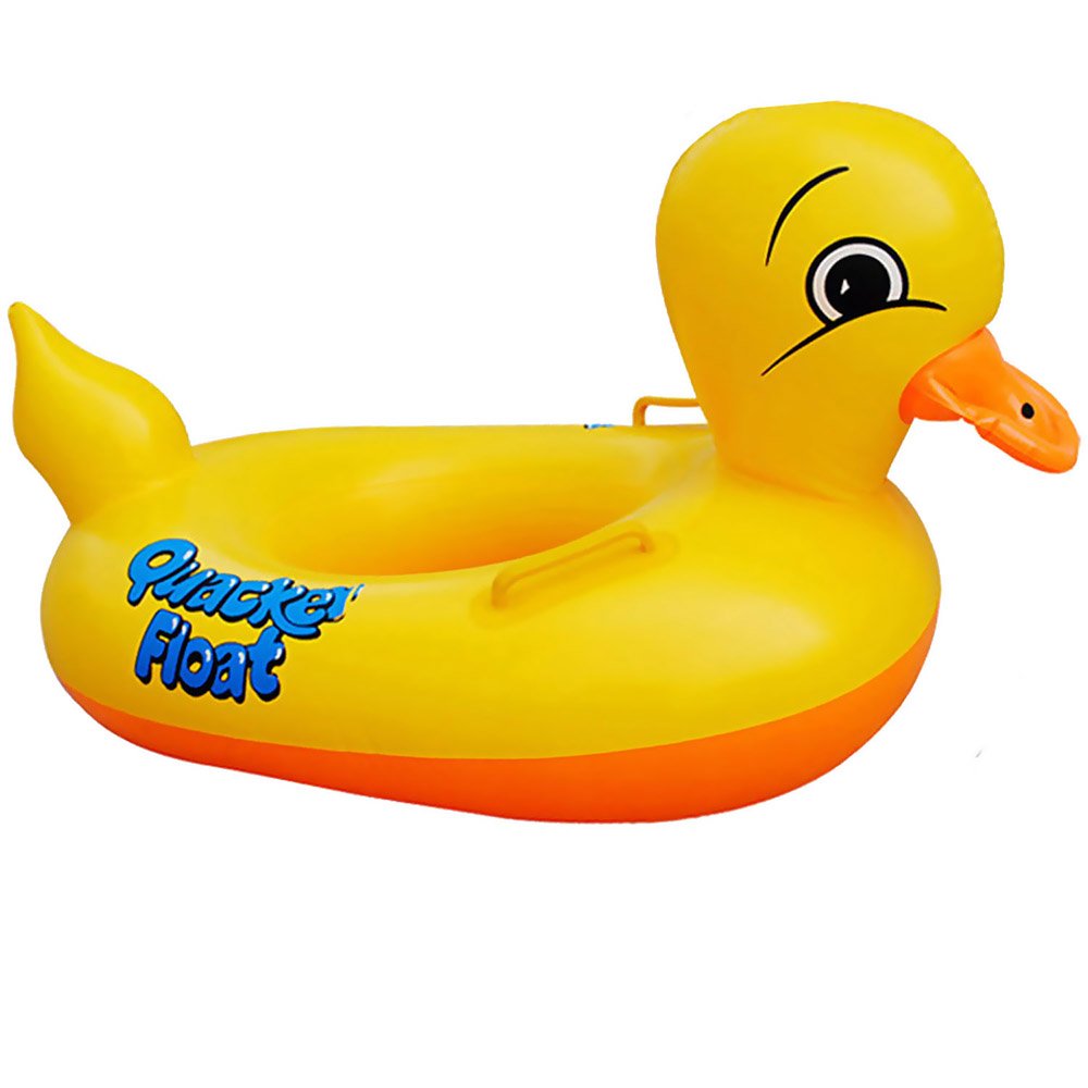 Sealive inflatable duck pool float for kids with secure seat.