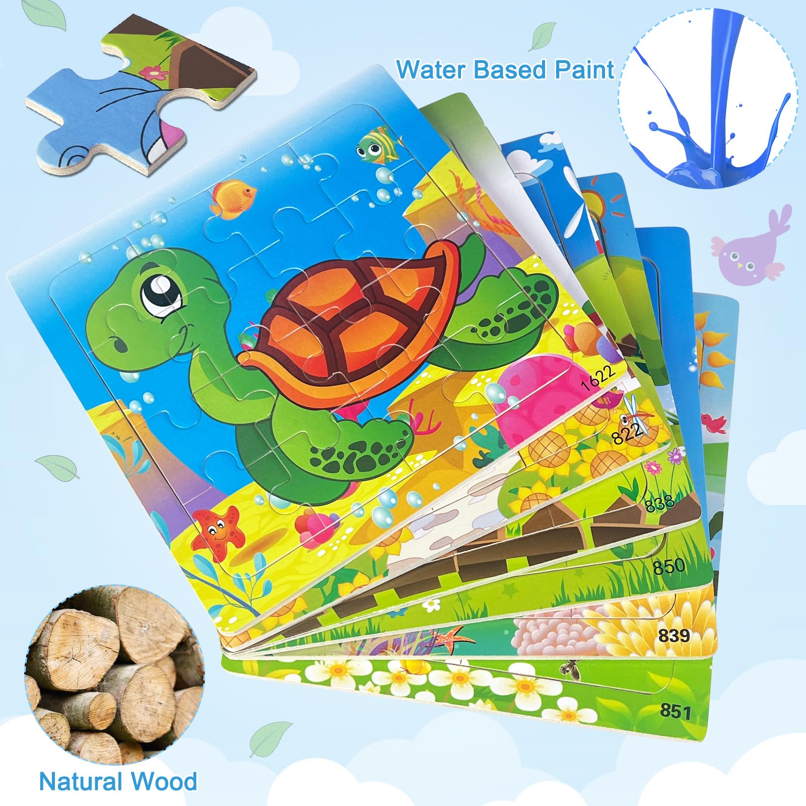 Sealive six-puzzle collection offers diverse animal scenes for varied play.