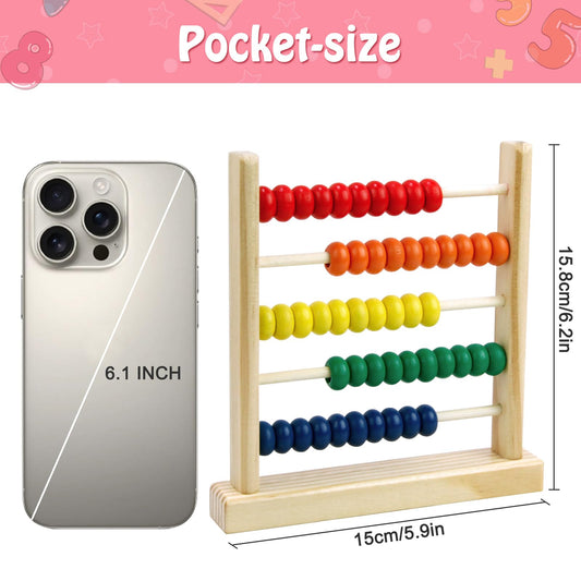 Sealive wooden abacus kids hands: fits small fingers for easy counting practice.