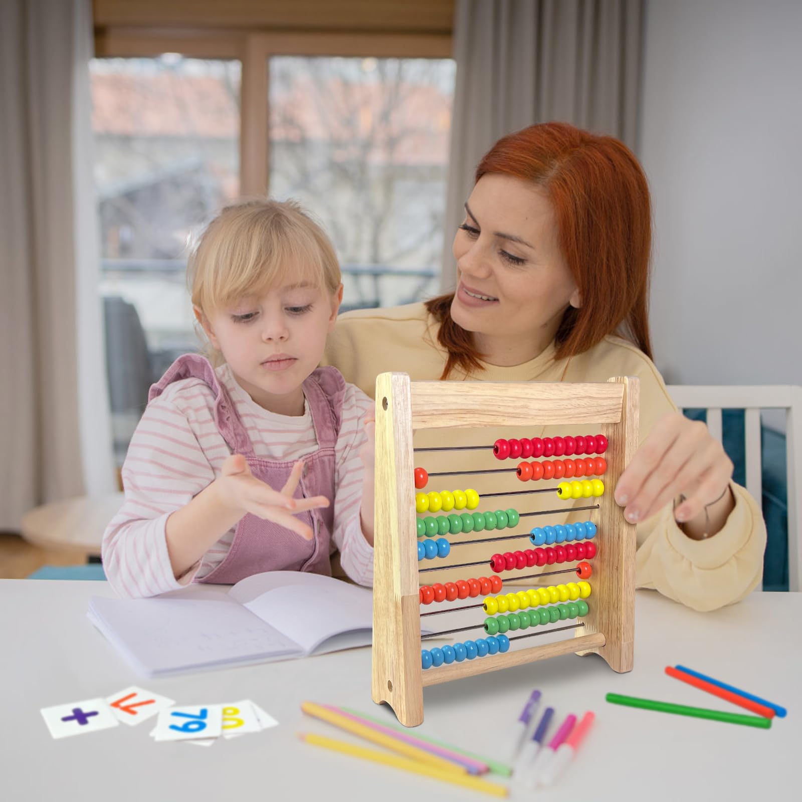 Sealive abacus is crafted from non-toxic wood for safe, lasting use