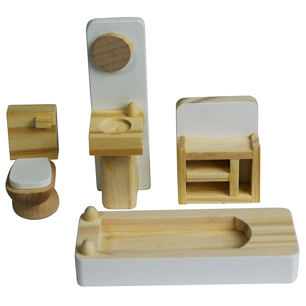 Seanmi dining set with table and chairs supports mealtime role-play