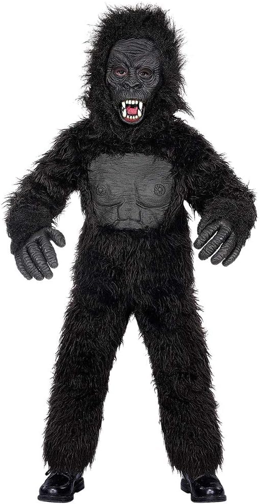 Seasons Boys Gorilla Costume mask close-up showing durable PVC detail for play