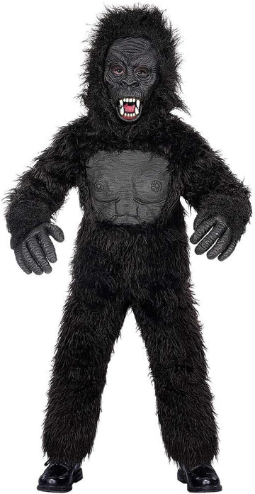 Seasons Boys Gorilla Costume mask close-up showing durable PVC detail for play