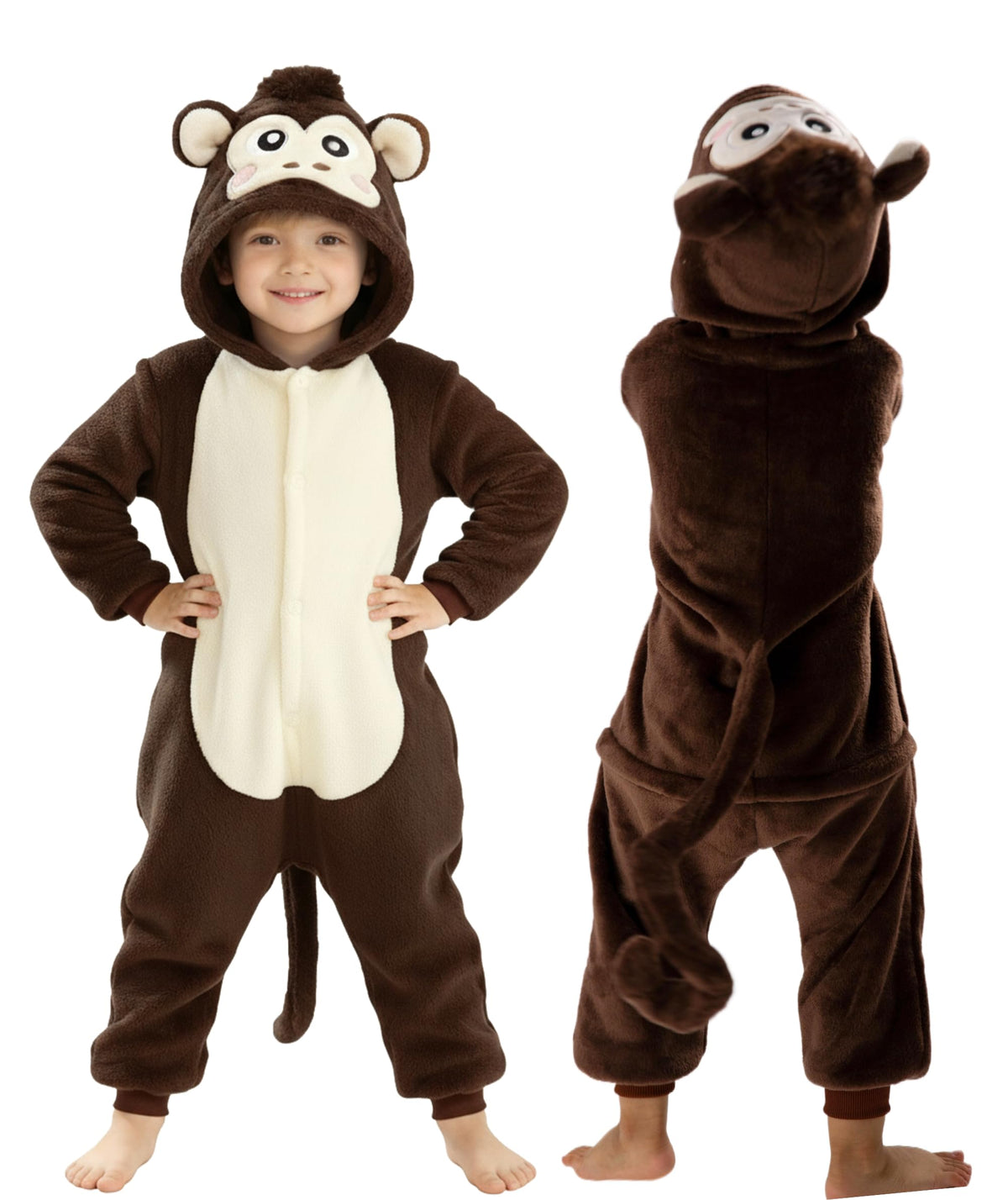 Seawhisper monkey costume head with 3D detail for playful cosplay