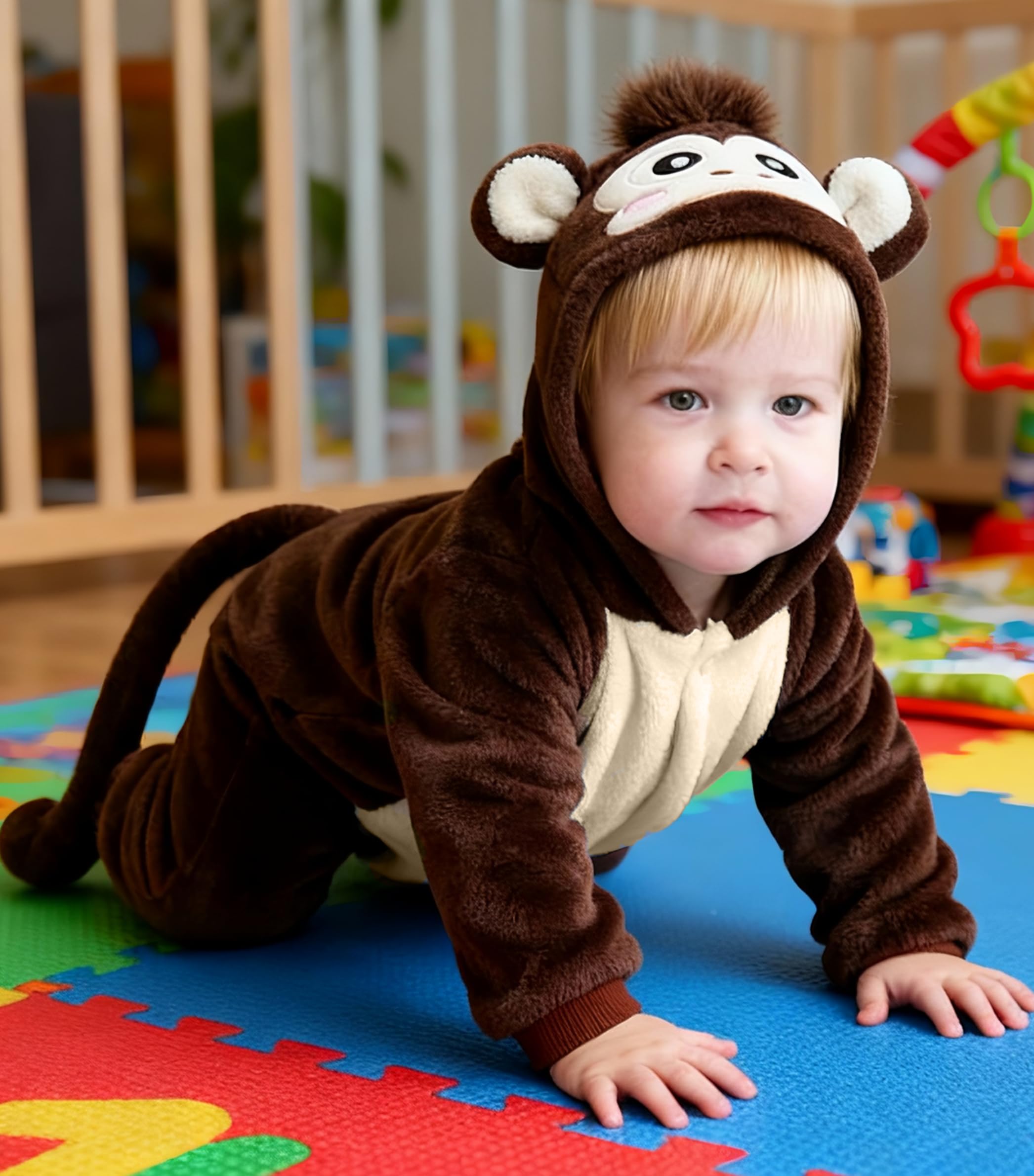 Seawhisper monkey costume used for lounge play and imaginative adventures