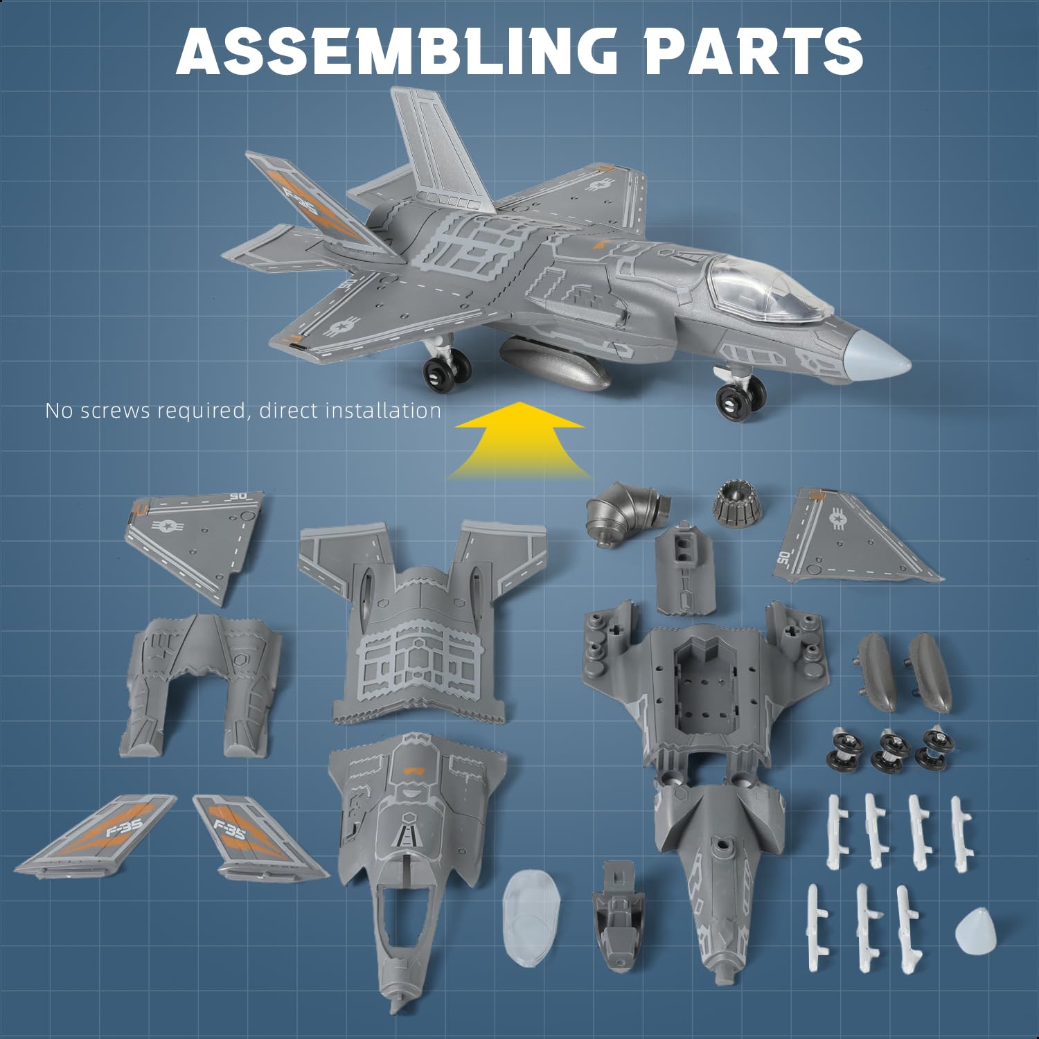 SEBUNAS 1:72 F-35 model showing realistic painting and details.