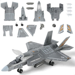 SEBUNAS 1:72 F-35 model kit with open cockpit for display and play.
