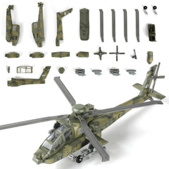 SEBUNAS AH-64 Apache front view model for display and collection
