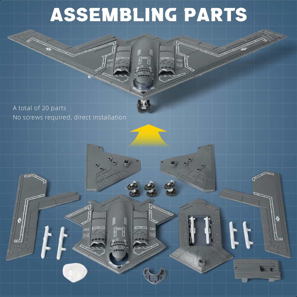 SEBUNAS B-2 Spirit bomber detail emphasizes durable plastic and safe edges
