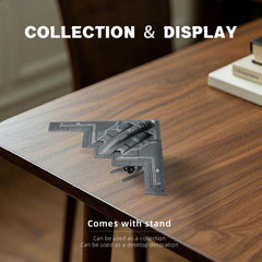 SEBUNAS B-2 Spirit model on display supports decoration and collector interest