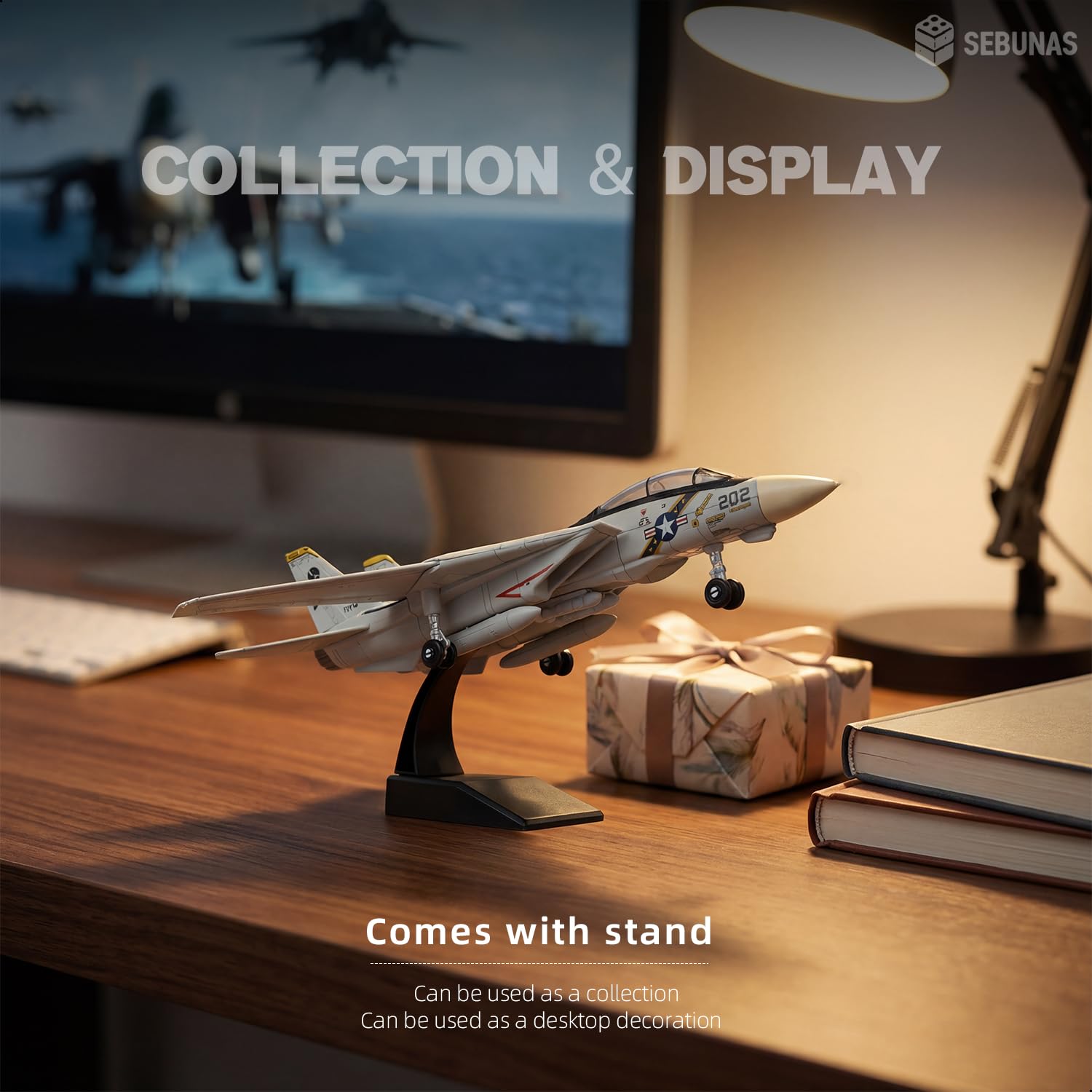Sebunas F-14 Tomcat etched detailing enhances realism for collectors and enthusiasts.