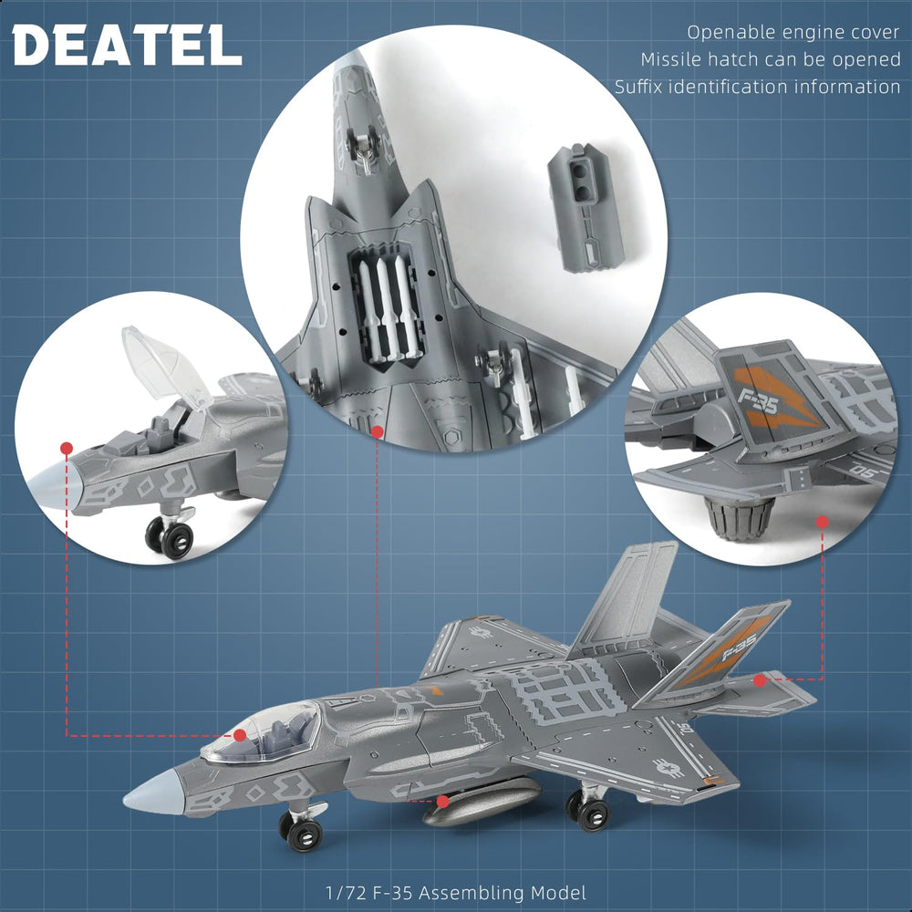 SEBUNAS F-22 Raptor model kit open cockpit for interactive viewing.