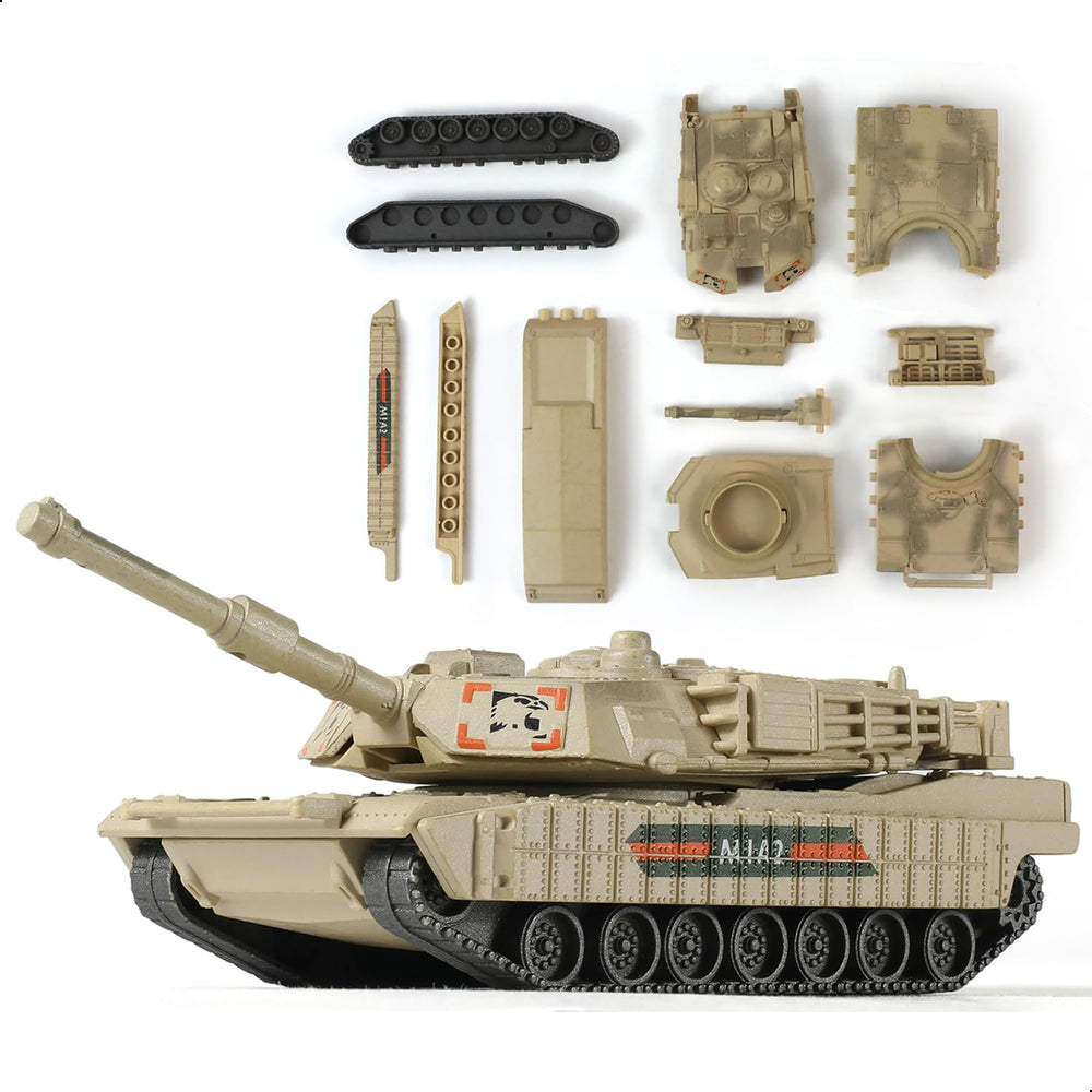 SEBUNAS M1A2 tank body detail highlights realistic armor lines for authentic display