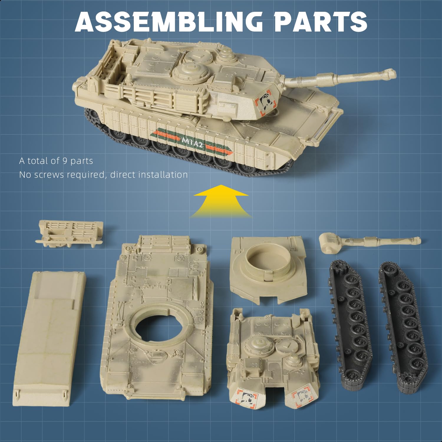 SEBUNAS M1A2 instruction diagram assists beginners with easy assembly