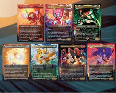 Secret Lair Sonic the Hedgehog card foil with rainbow finish for display and collection