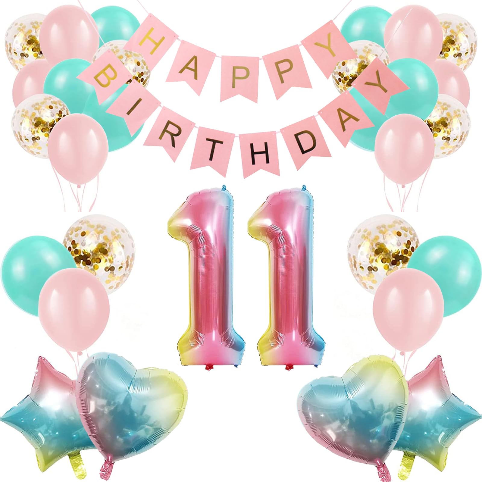 SEDECIDE 11th birthday number balloon creates a bold centerpiece for the party.