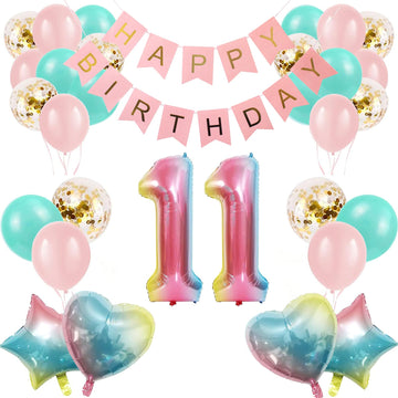 SEDECIDE 11th birthday number balloon creates a bold centerpiece for the party.