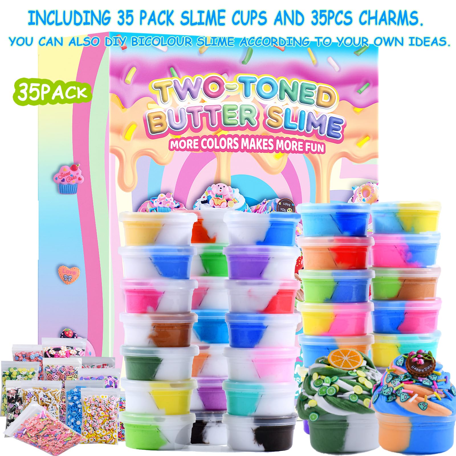 Sedytoju Butter Slime Kit candy scent for fun, colorful experiments.