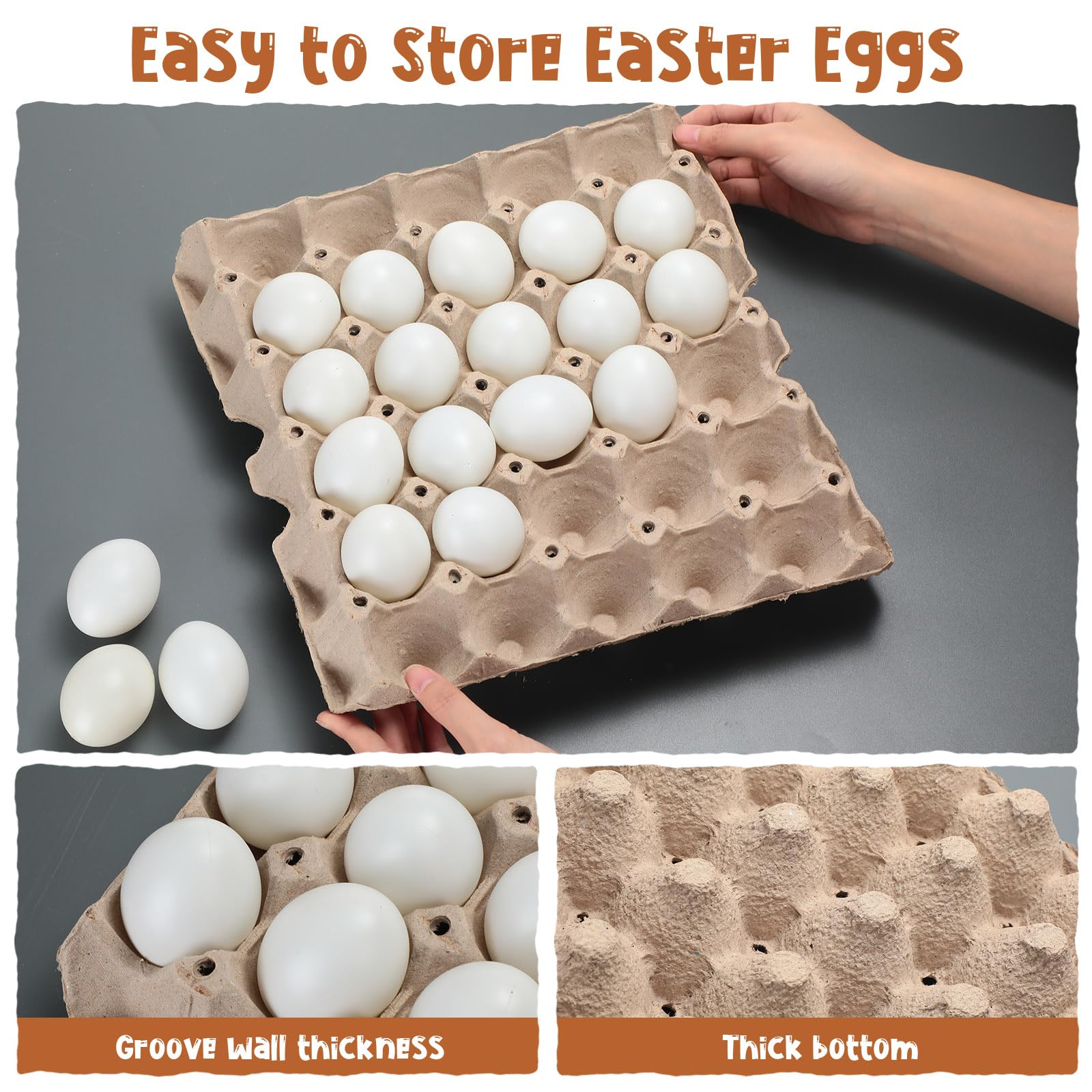 Seematn eggs feature a smooth plastic surface ideal for paint and markers.