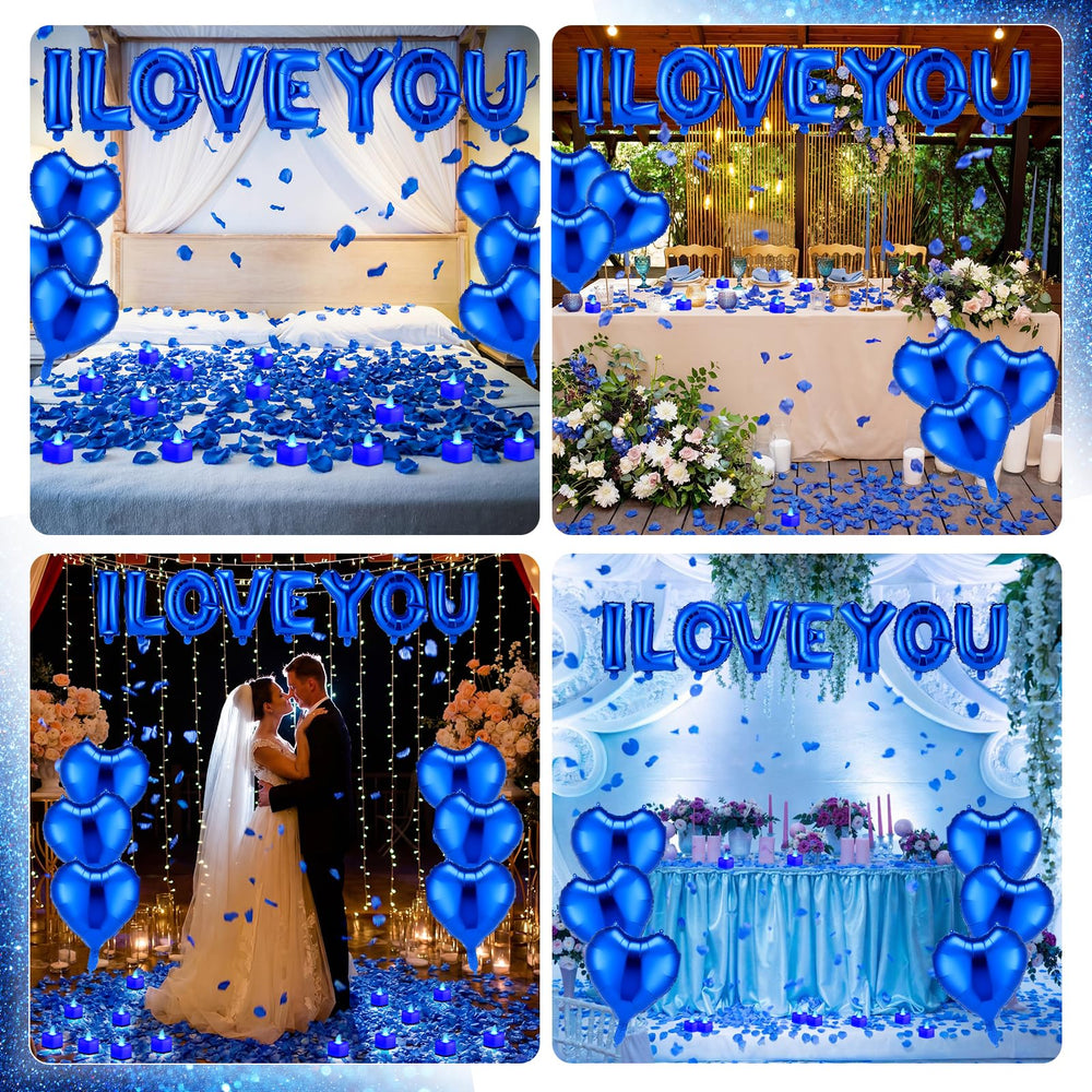 Seematn I Love You letter balloons for romantic banners and photo moments.