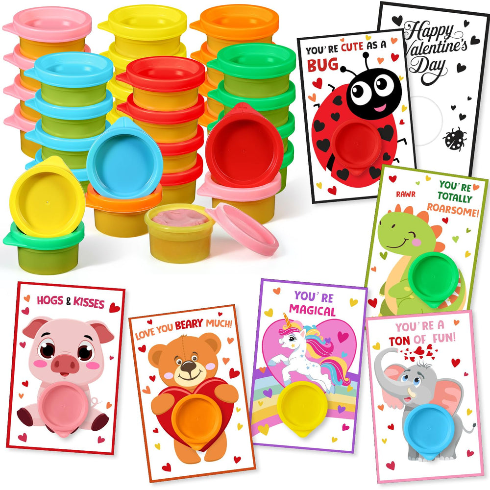 Seenelling animal cards and clay sets for classroom play and hands-on creativity