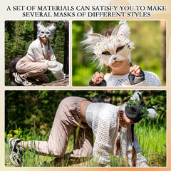 Seenelling artificial mushrooms and decor for playful mask embellishments