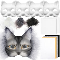 Seenelling cat mask kit blank ready for customization and creative therian cosplay