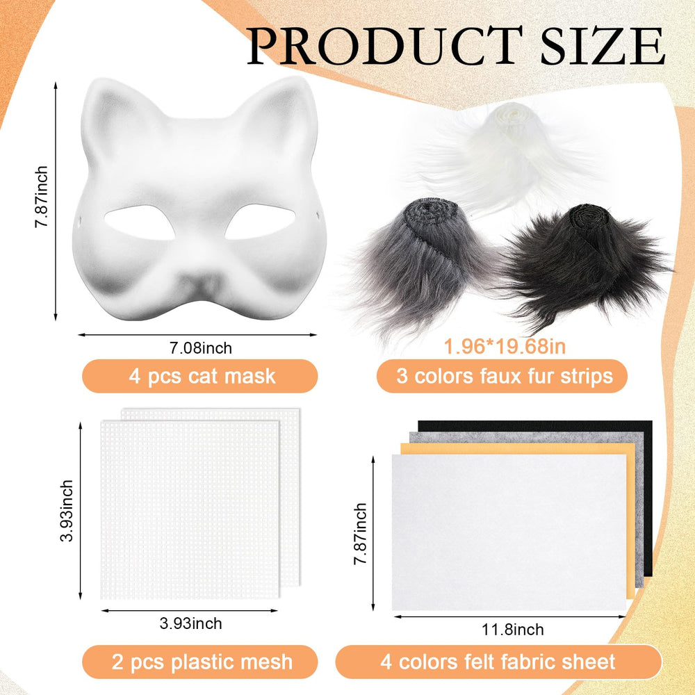Seenelling felt fabric sheet white, soft and dye-ready for masks
