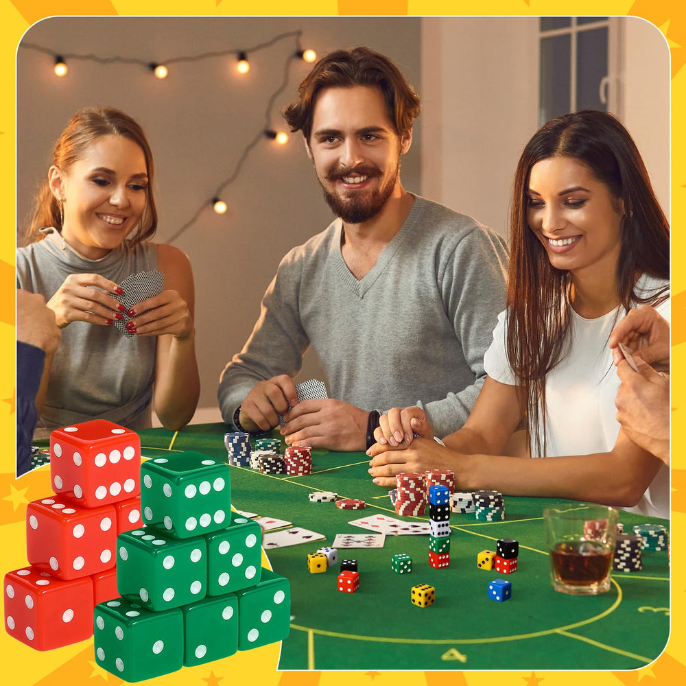 Seenelling large 19mm D6 dice provide clear visibility and smooth rolling.