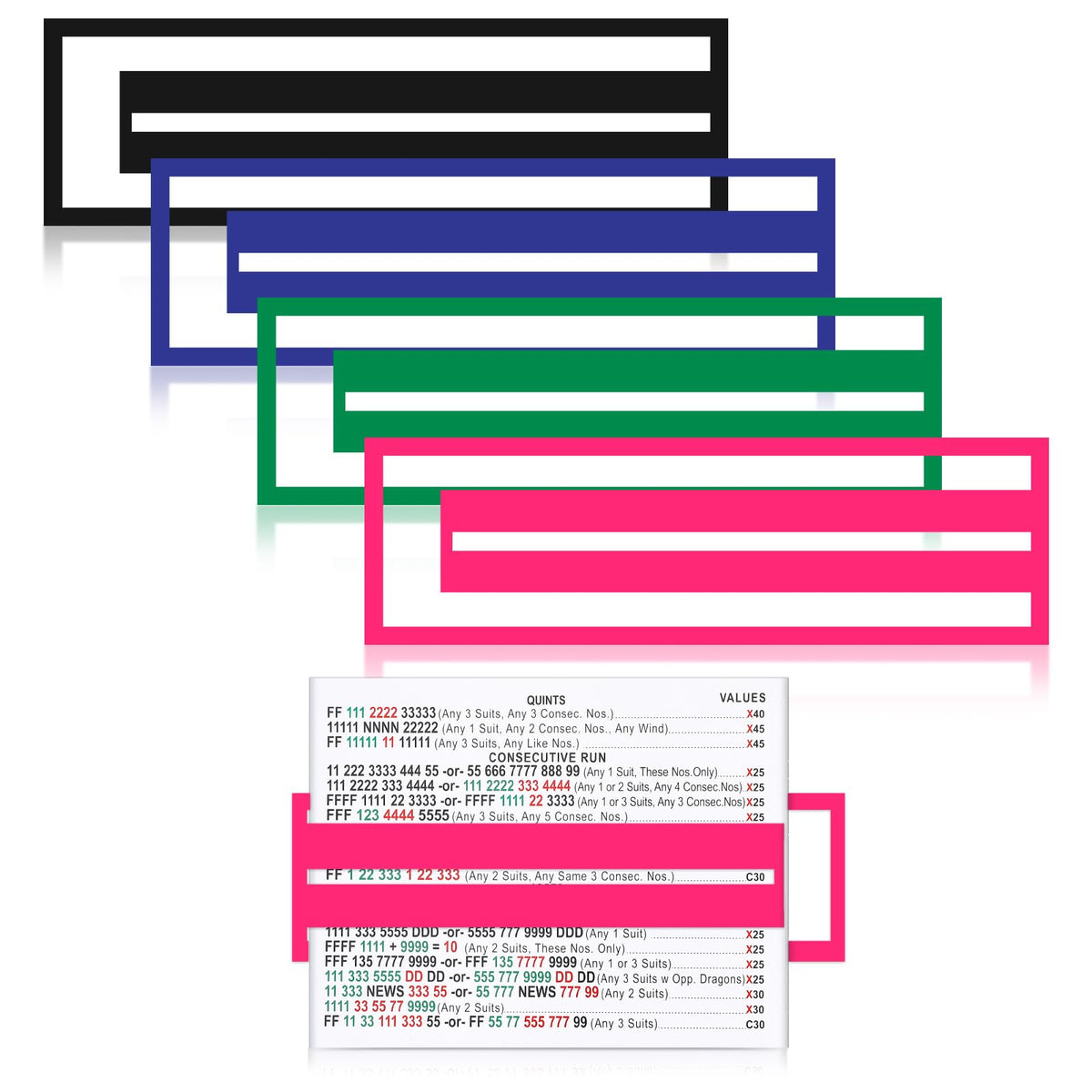 Seenelling Mahjong line reader clip blue securely guides tile alignment for accurate reads.