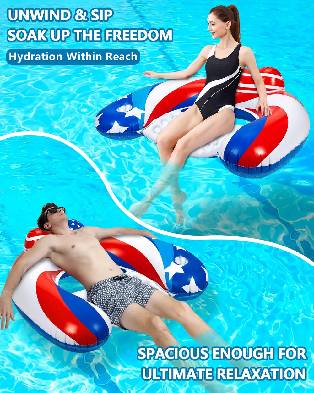 SEETOHOME inflatable chair delivers strong buoyancy and easy on/off access.