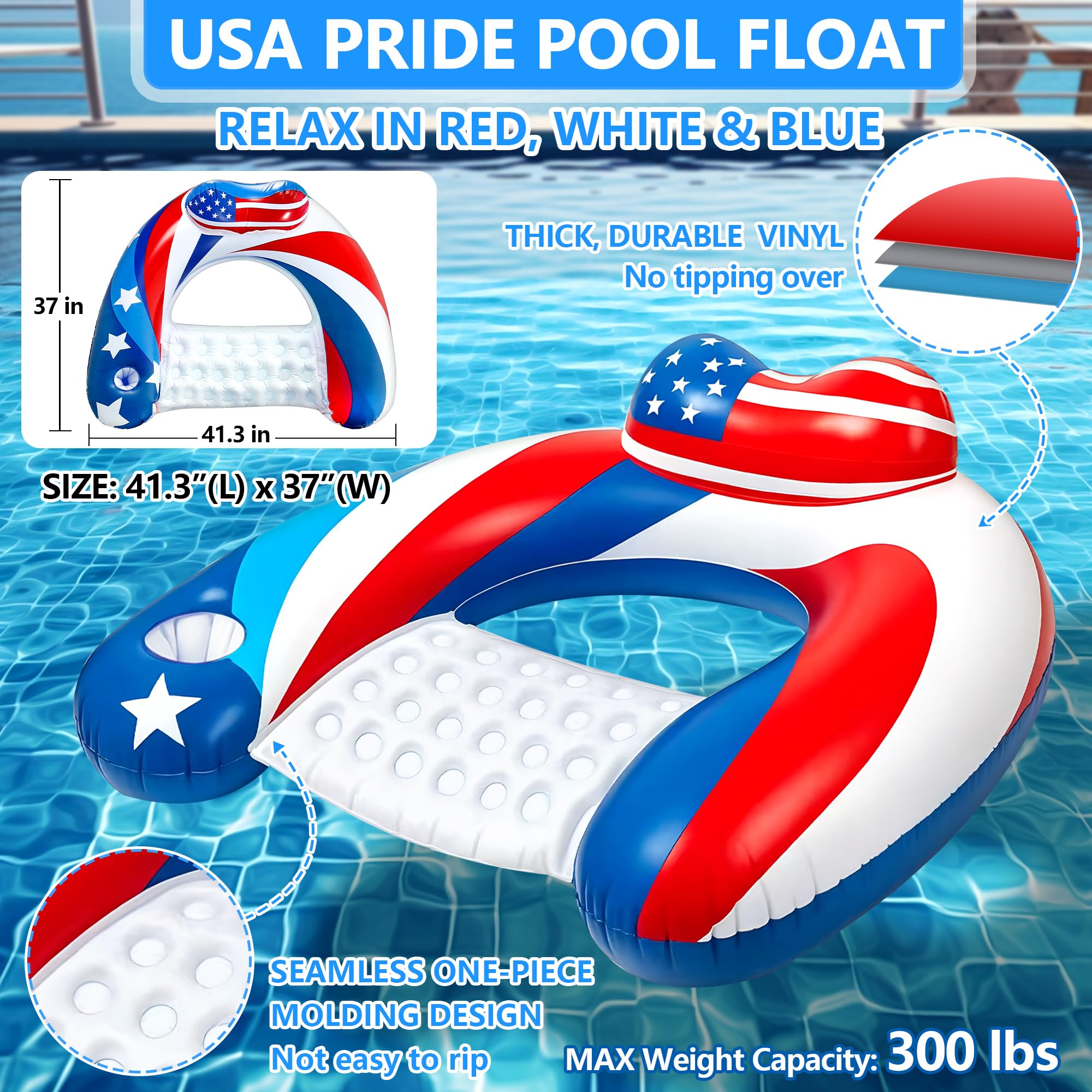 SEETOHOME summer-ready floats dry quickly and clean easily.