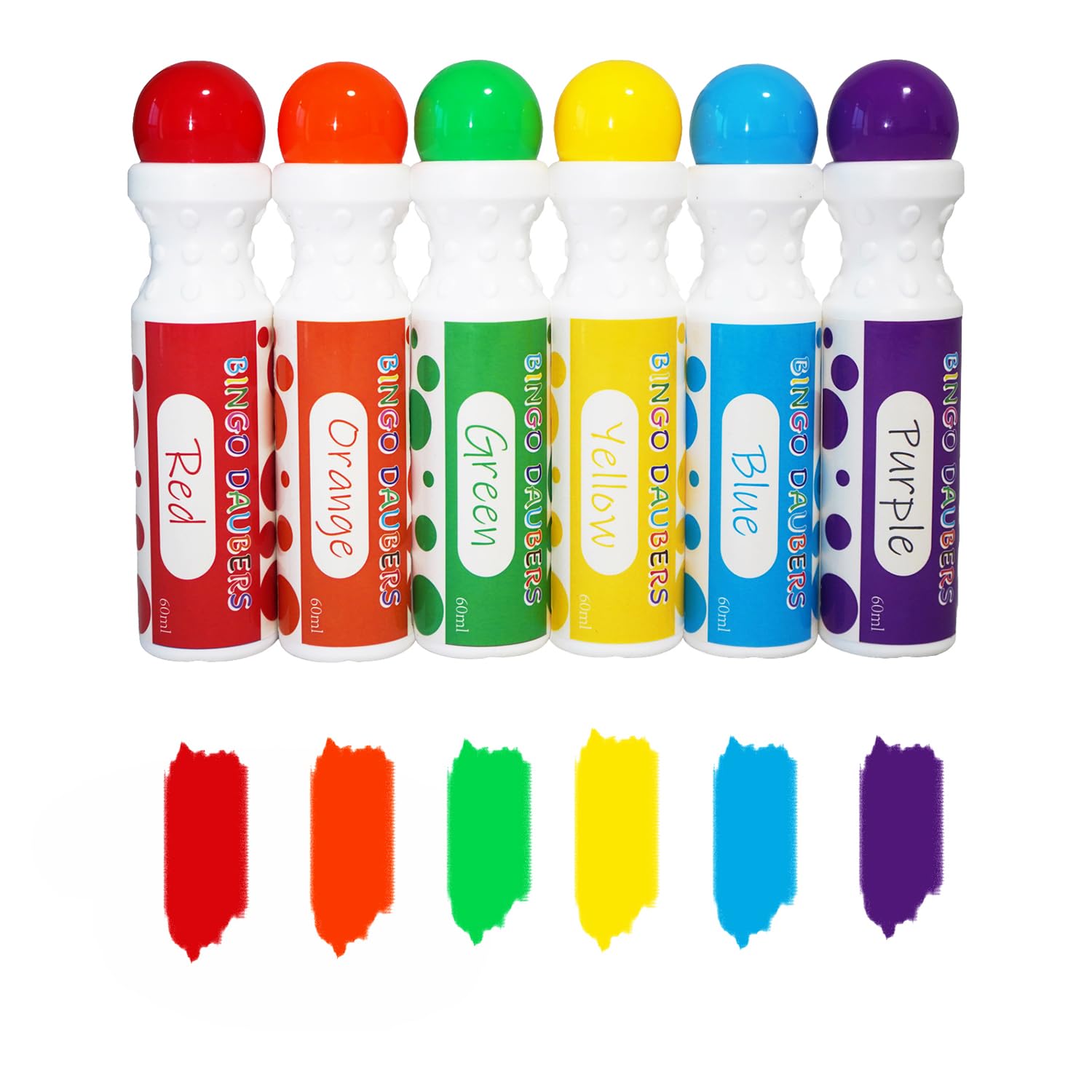 SEETOOOGAMES Bingo Daubers orange dots for bold art projects with little hands
