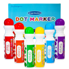 SEETOOOGAMES Bingo Daubers red dots for vibrant coloring and quick toddler doodling