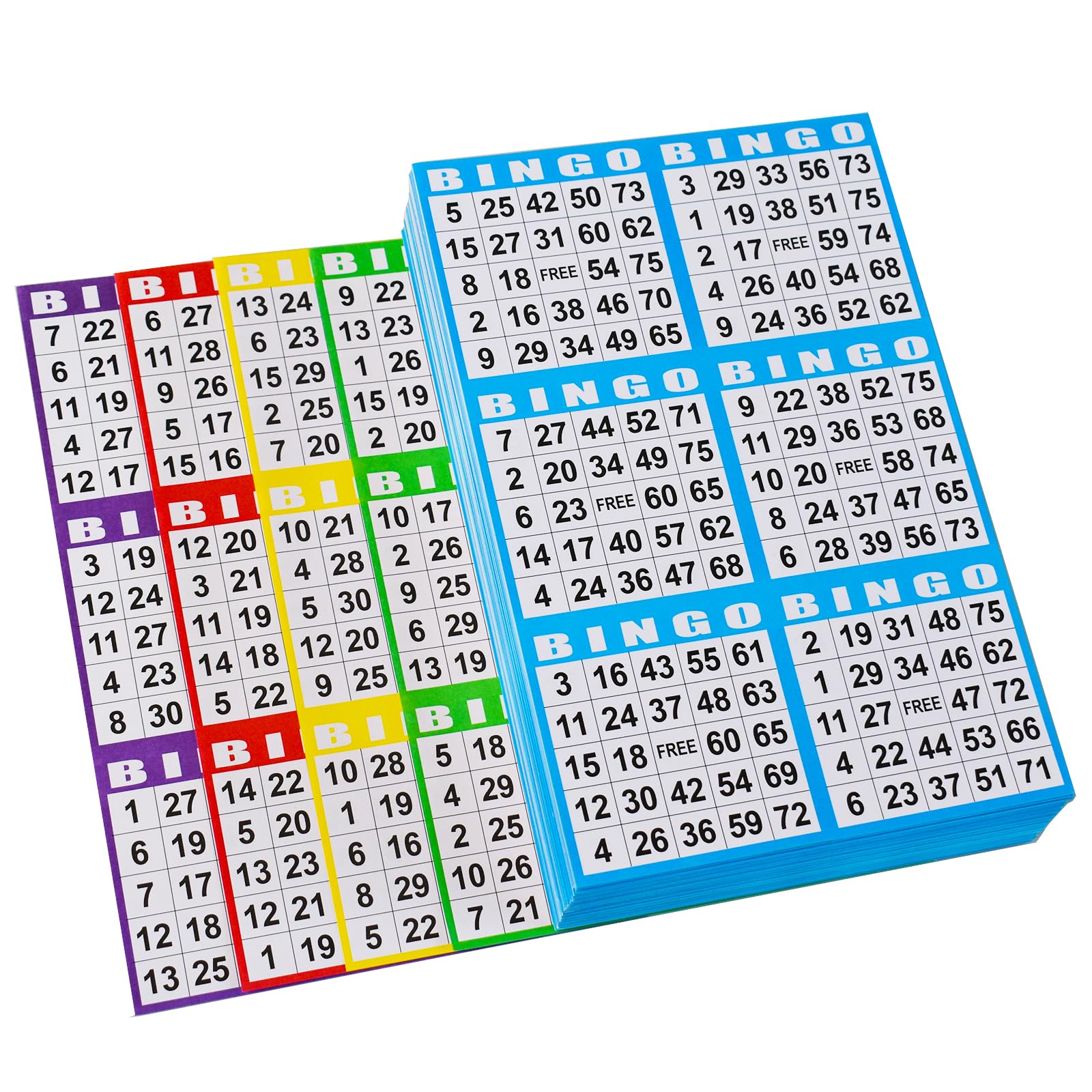 SEETOOOGAMES bingo paper cards bulk with 6-card sets in 5-sheet books for large groups